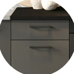 Cucina Nero Antracite Modulabile un Cassetto, un Ripiano - Rostas