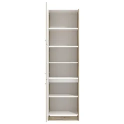 Dispensa da Cucina Beige Marrone Rovere Nodi 5 Ripiani 3 Ante 60x57.5x214.5h cm, 6 Vani - Volvera