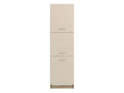 Dispensa da Cucina Beige Marrone Rovere Nodi 5 Ripiani 3 Ante 60x57.5x214.5h cm, 6 Vani - Volvera