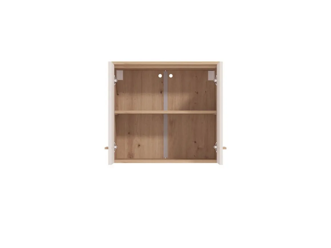 Dispensa da Cucina Beige Marrone Rovere Nodi un Ripiano 2 Ante 60x31x56h cm, 2 Vani - Saracena