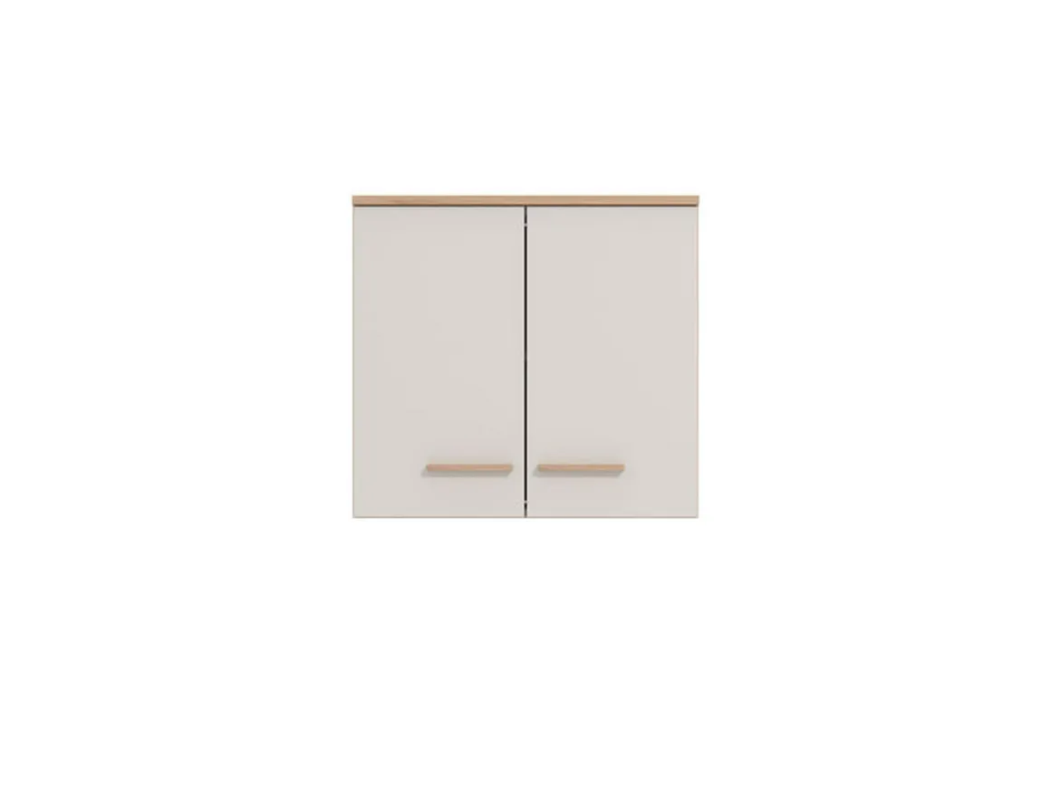 Dispensa da Cucina Beige Marrone Rovere Nodi un Ripiano 2 Ante 60x31x56h cm, 2 Vani - Saracena