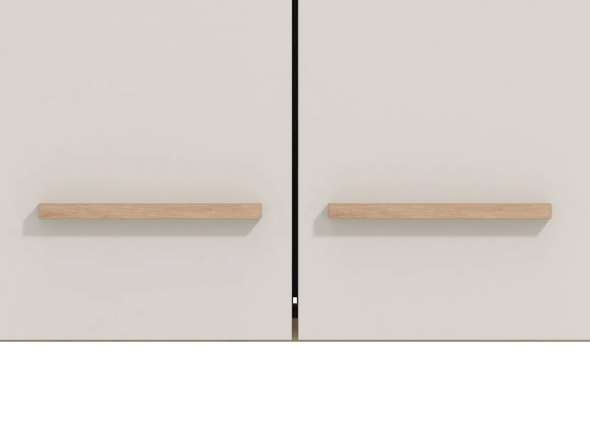 Dispensa da Cucina Beige Marrone Rovere Nodi un Ripiano 2 Ante 60x31x56h cm, 2 Vani - Saracena