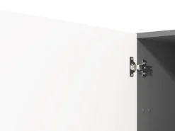Dispensa da Cucina Bianco Grigio 5 Ripiani 3 Ante 60x58x215h cm, Apertura Battente - Moiolaa