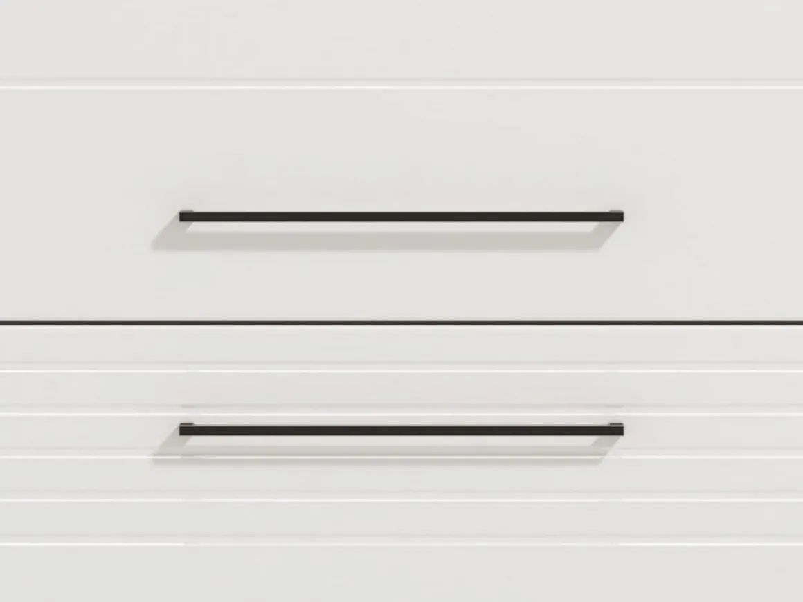 Dispensa da Cucina Bianco Grigio 5 Ripiani 3 Ante 60x58x215h cm, Apertura Battente - Moiolaa