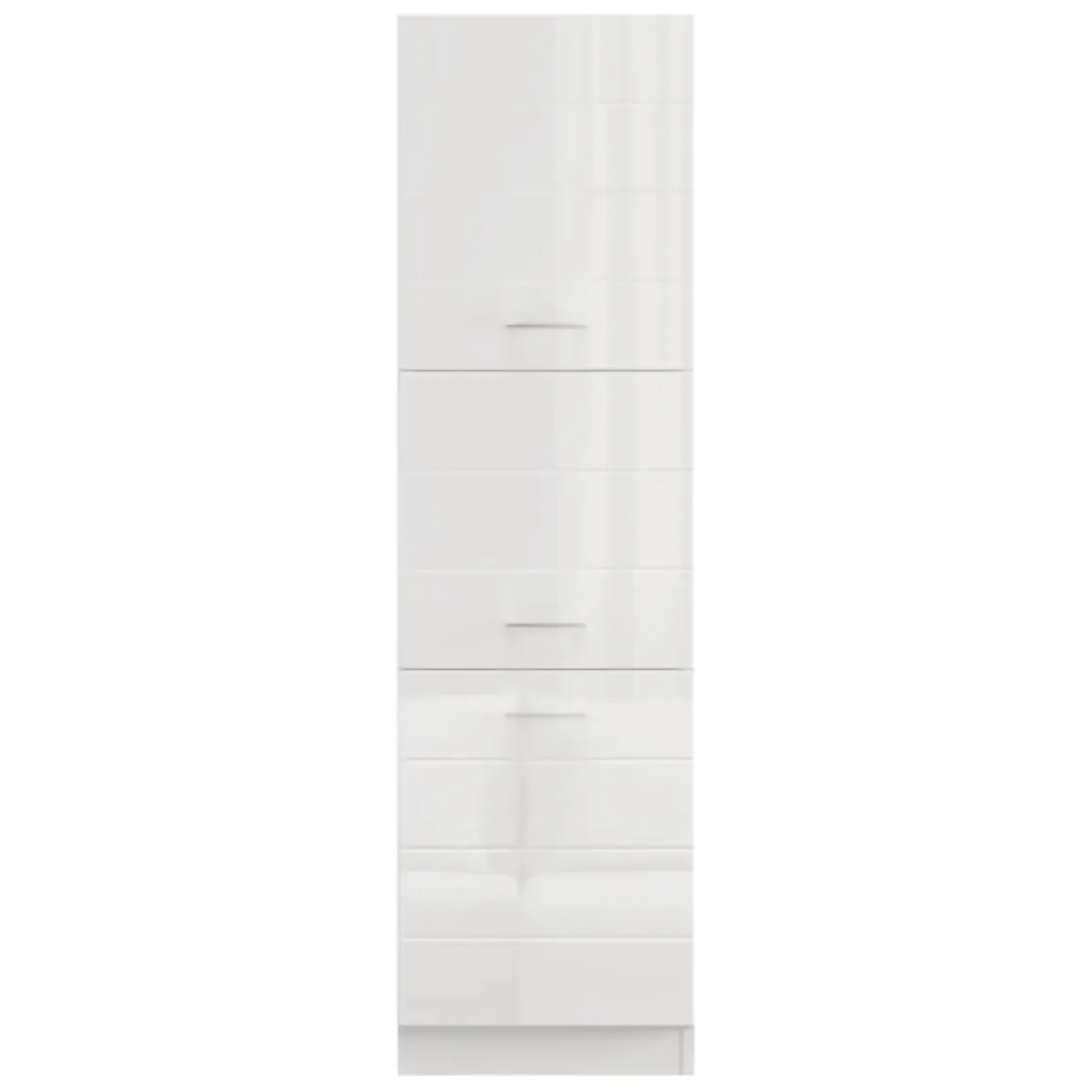 Dispensa da Cucina Bianco Lucido Bianco Opaco 6 Ripiani Apertura Battente 60x58x214h cm, 2 Ante - Cochem