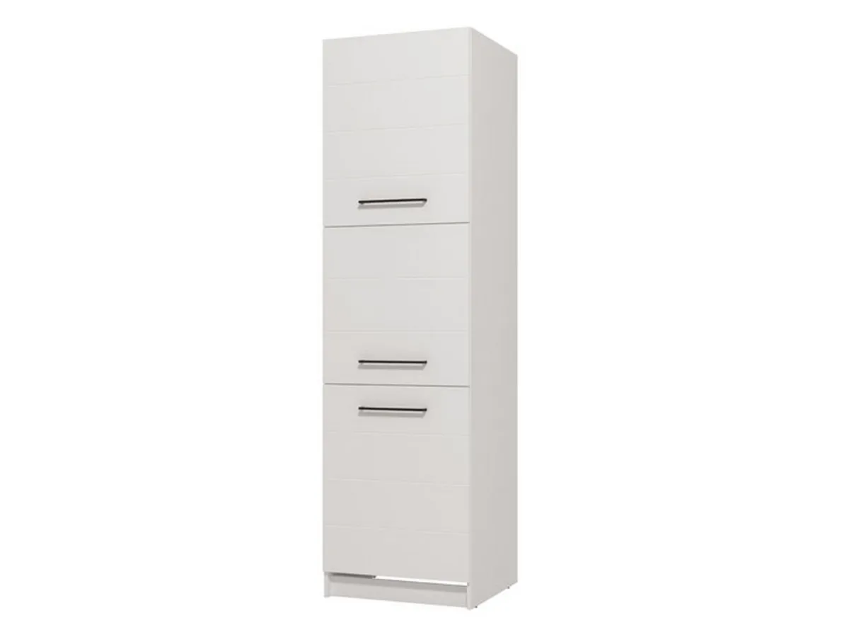 Mobili Dispensa > Dmora Dispensa da Cucina Bianco Nero 5 Ripiani 3 Ante 60x58x215h cm, Apertura Battente - Falmentaa Nero, Bianco