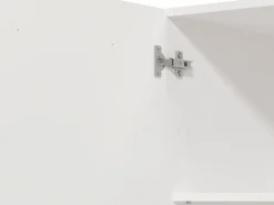 Mobili Dispensa > Dmora Dispensa da Cucina Bianco Nero 5 Ripiani 3 Ante 60x58x215h cm, Apertura Battente - Falmentaa Nero, Bianco