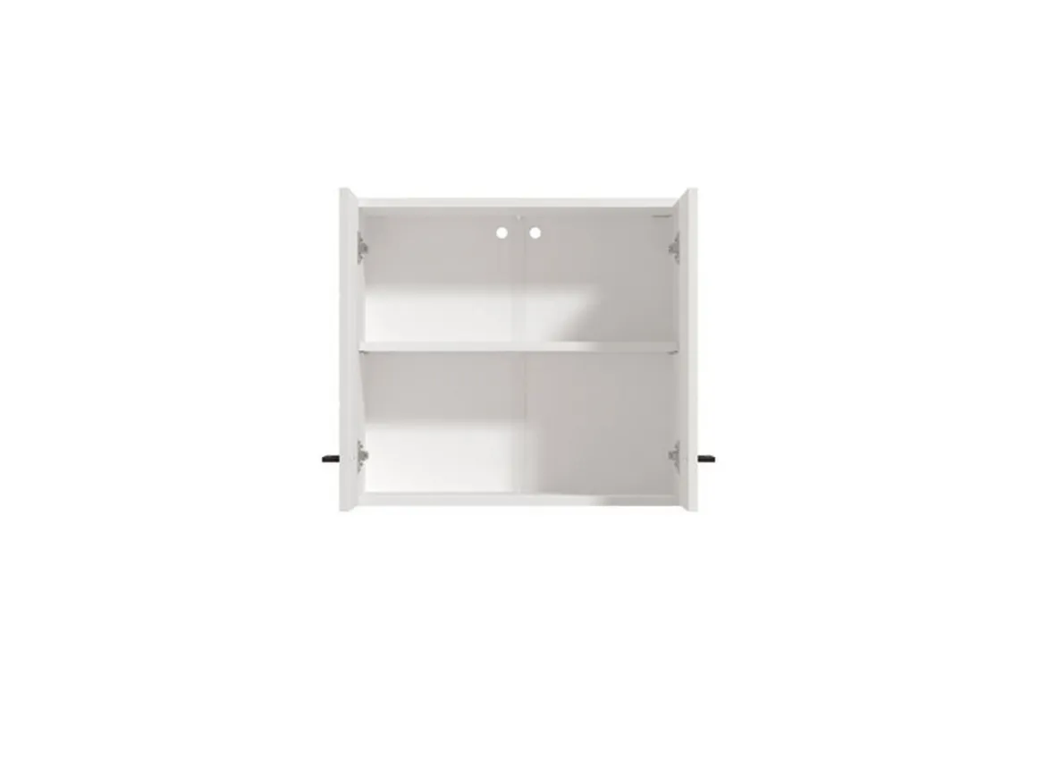 Dispensa da Cucina Bianco Nero un Ripiano 2 Ante 60x30x54h cm, Apertura Battente - Falmenta