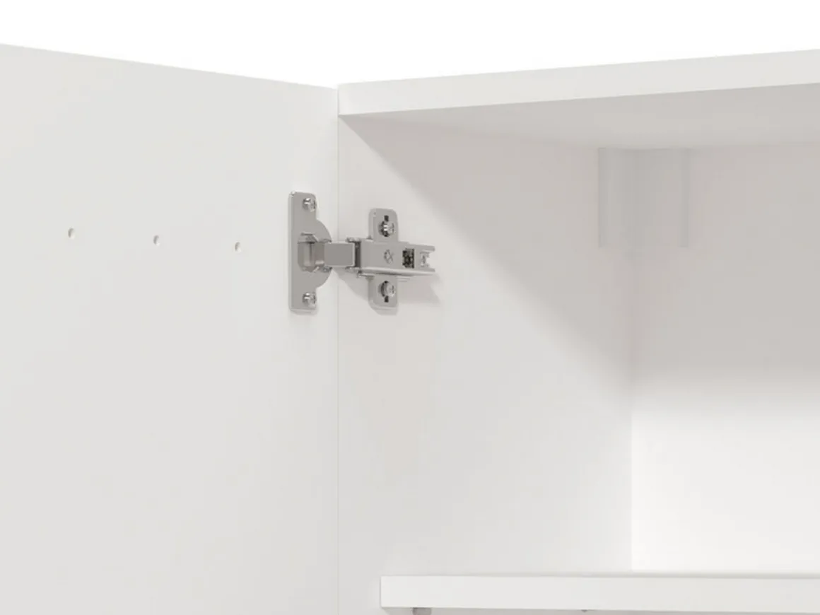 Dispensa da Cucina Bianco Nero un Ripiano 2 Ante 60x30x54h cm, Apertura Battente - Falmenta