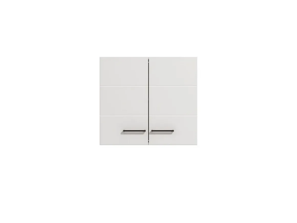 Dispensa da Cucina Bianco Nero un Ripiano 2 Ante 60x30x54h cm, Apertura Battente - Falmenta
