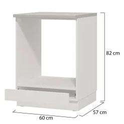 Mobili Dispensa > Dmora Dispensa da Cucina un Cassetto 2 Ripiani 60x57x82h cm, un Vano - Falmentaaa Bianco