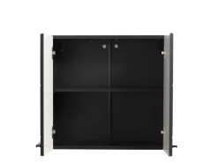 Dispensa da Cucina Nero Antracite un Ripiano 2 Ante 60x30x57h cm, 2 Vani - Palmiano