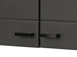 Dispensa da Cucina Nero Antracite un Ripiano 2 Ante 60x30x57h cm, 2 Vani - Palmiano