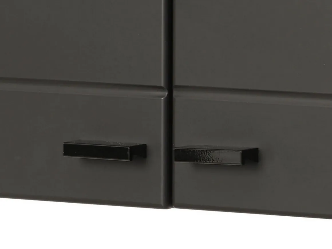Dispensa da Cucina Nero Antracite un Ripiano 2 Ante 60x30x57h cm, 2 Vani - Palmiano