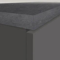 Cucina|Mobili Dispensa > Dmora Dispensa multiuso 2 ante 30x165h cm antracite e ardesia - Atrax Grigio Ardesia, Nero Antracite