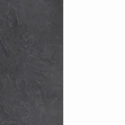 Cucina|Mobili Dispensa > Dmora Dispensa multiuso 2 ante 30x165h cm bianco lucido e ardesia - Atrax Grigio Ardesia, Bianco Lucido
