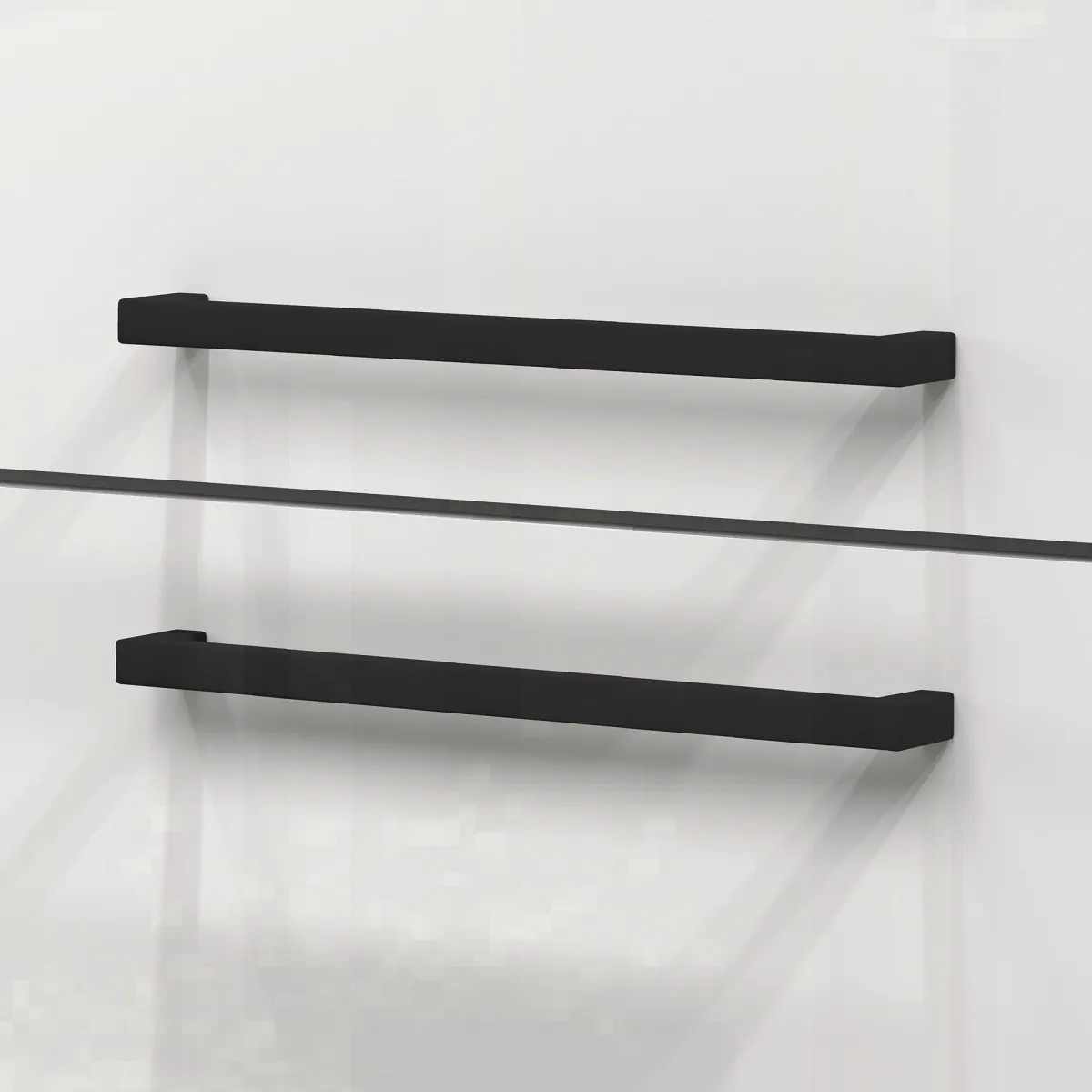 Cucina|Mobili Dispensa > Dmora Dispensa multiuso 2 ante 30x165h cm bianco lucido e ardesia - Atrax Grigio Ardesia, Bianco Lucido