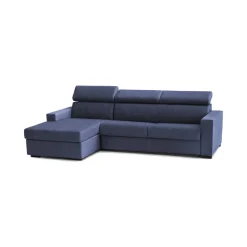Divani Angolari|Divani Fissi Con Penisola > Dmora Divano ad angolo 260x95x85h cm - Aryaly Blu