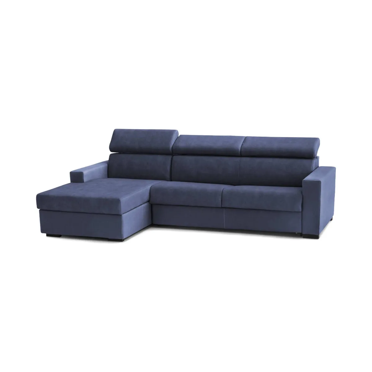 Divani Angolari|Divani Fissi Con Penisola > Dmora Divano ad angolo 260x95x85h cm - Aryaly Blu