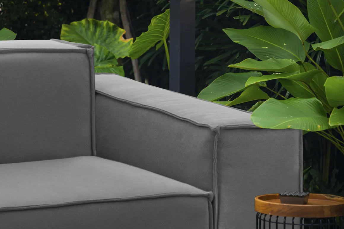 Divano ad angolo grigio 260x95x70h cm - Argo