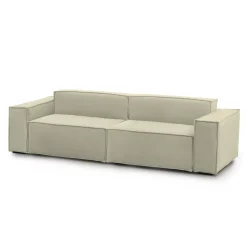Salotto|Divani Fissi 3 Posti > Dmora Divano angolare 260x95x70h cm - Argo Beige
