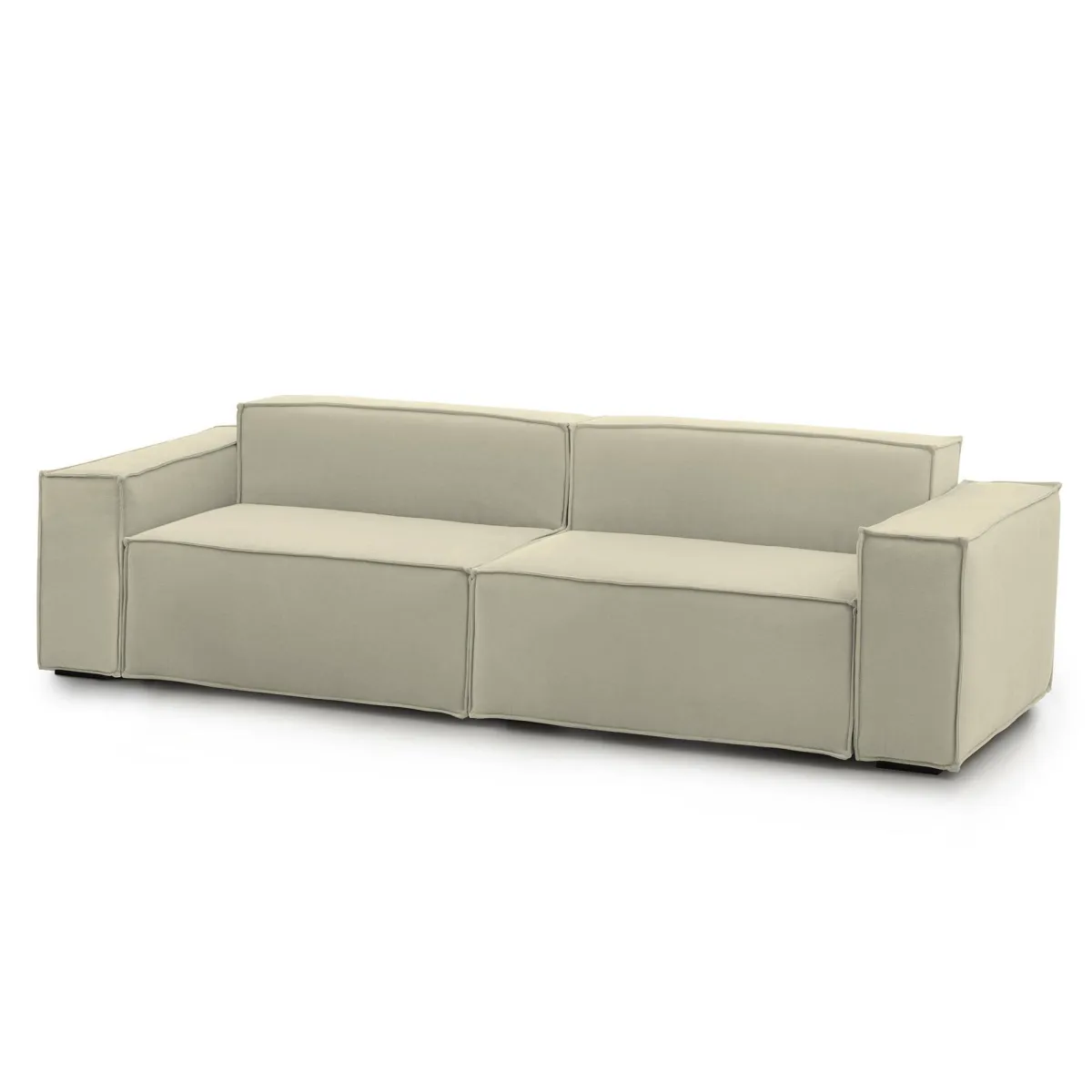 Salotto|Divani Fissi 3 Posti > Dmora Divano angolare 260x95x70h cm - Argo Beige