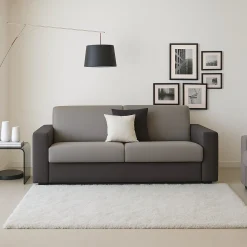 Salotto|Divani Fissi 3 Posti > Dmora Divano angolare grigio e antracite 200x95x90h cm - Larimar Nero, Grigio Antracite