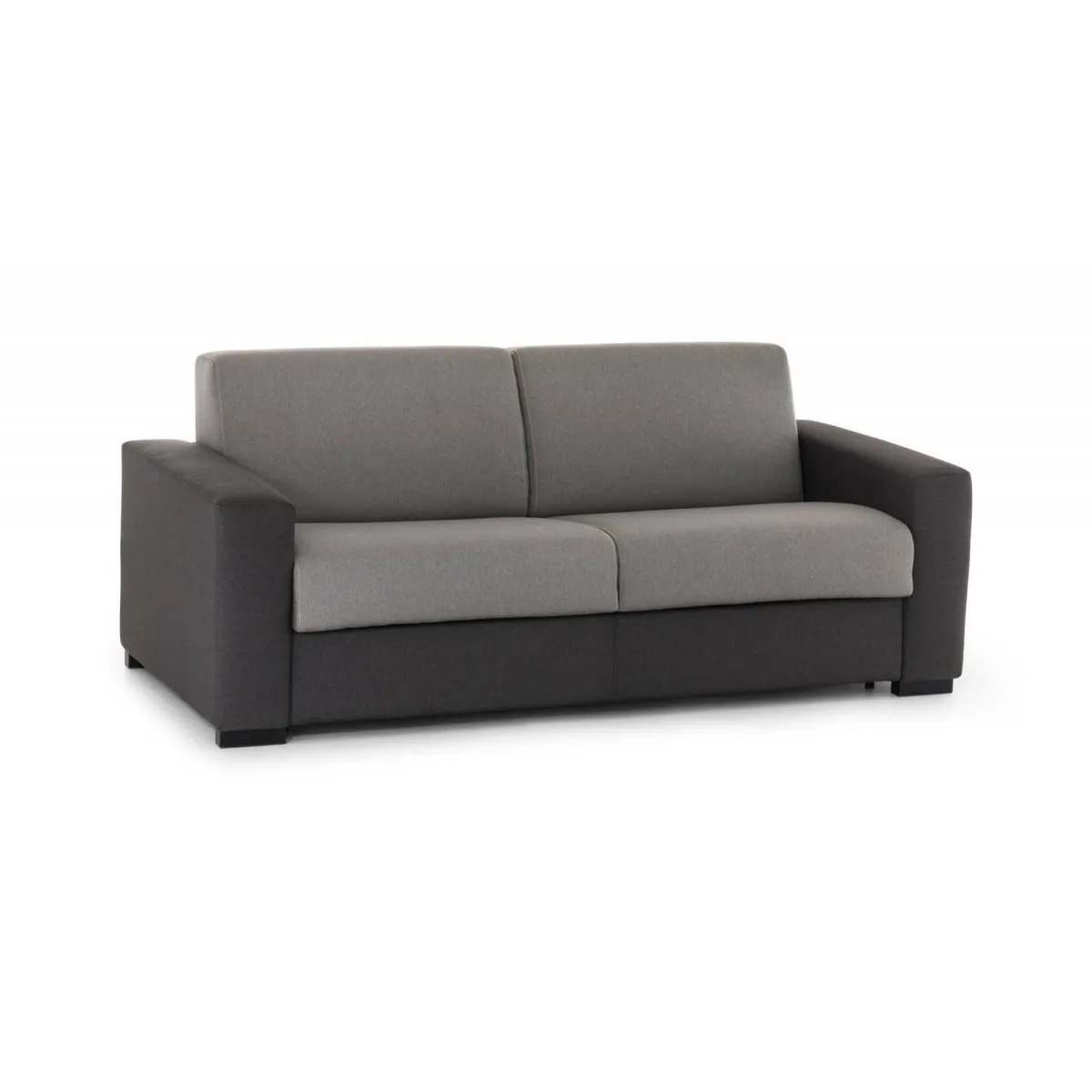 Salotto|Divani Fissi 3 Posti > Dmora Divano angolare grigio e antracite 200x95x90h cm - Larimar Nero, Grigio Antracite