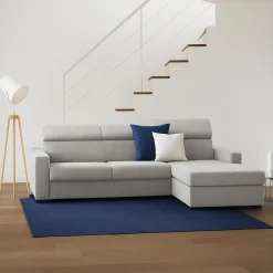 Divano angolare grigio 280x95x85h cm - Ameno