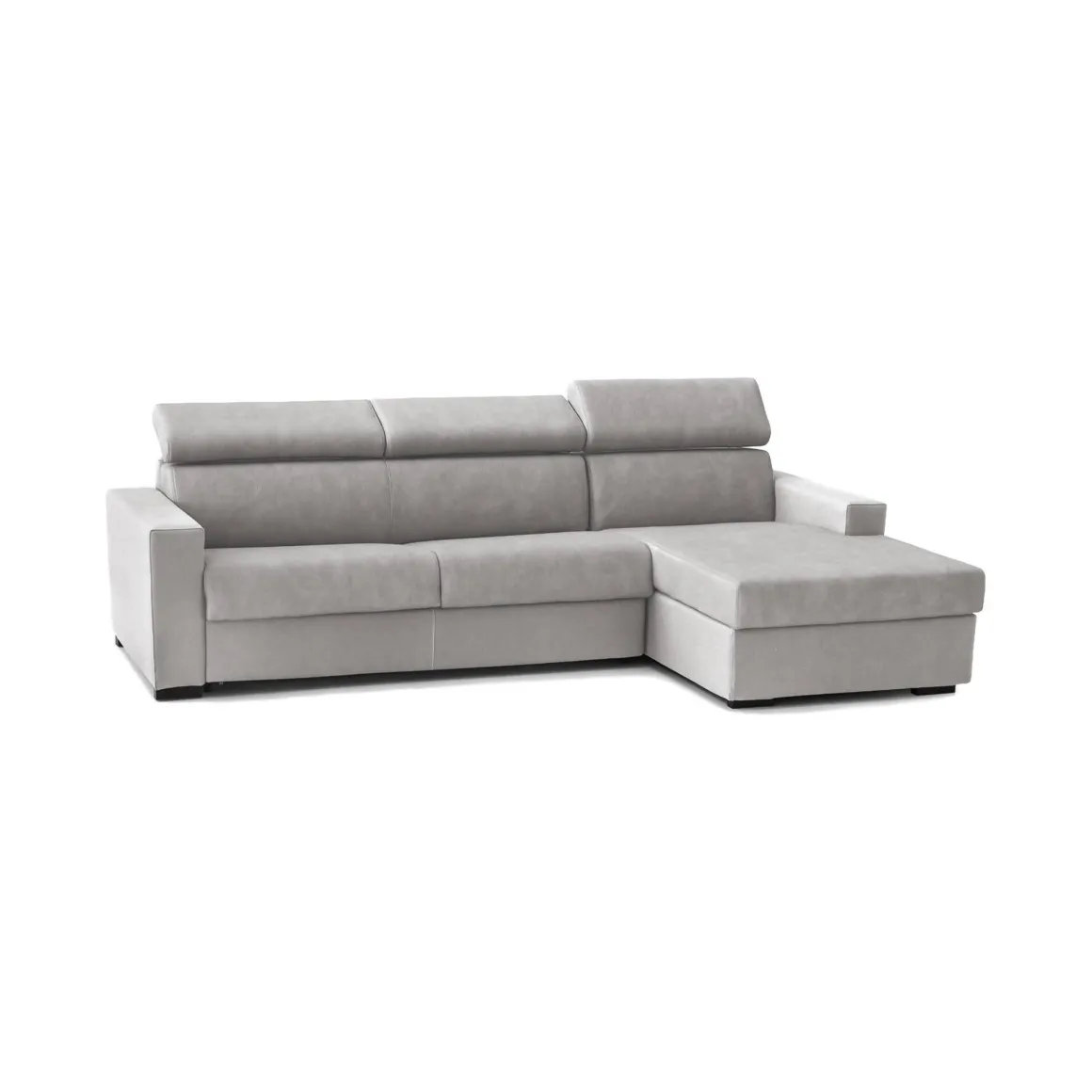 Divano angolare grigio 280x95x85h cm - Ameno