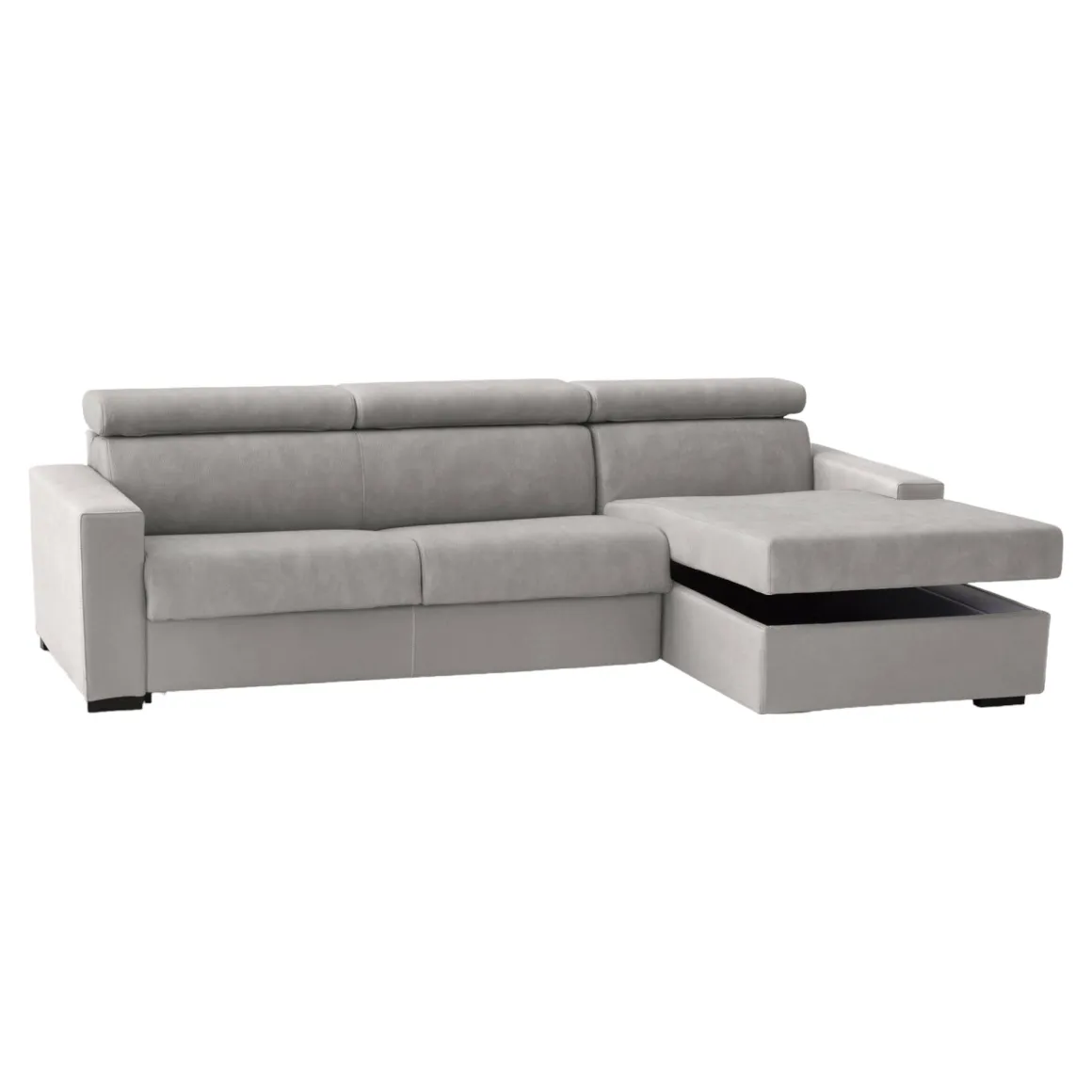 Divano angolare grigio 280x95x85h cm - Ameno