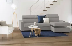 Divano angolare grigio 280x95x85h cm - Ameno