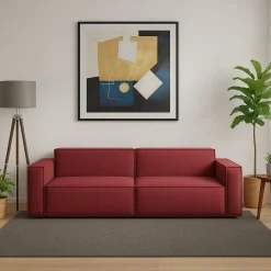 Divano angolare rosso 260x95x70h cm - Argo