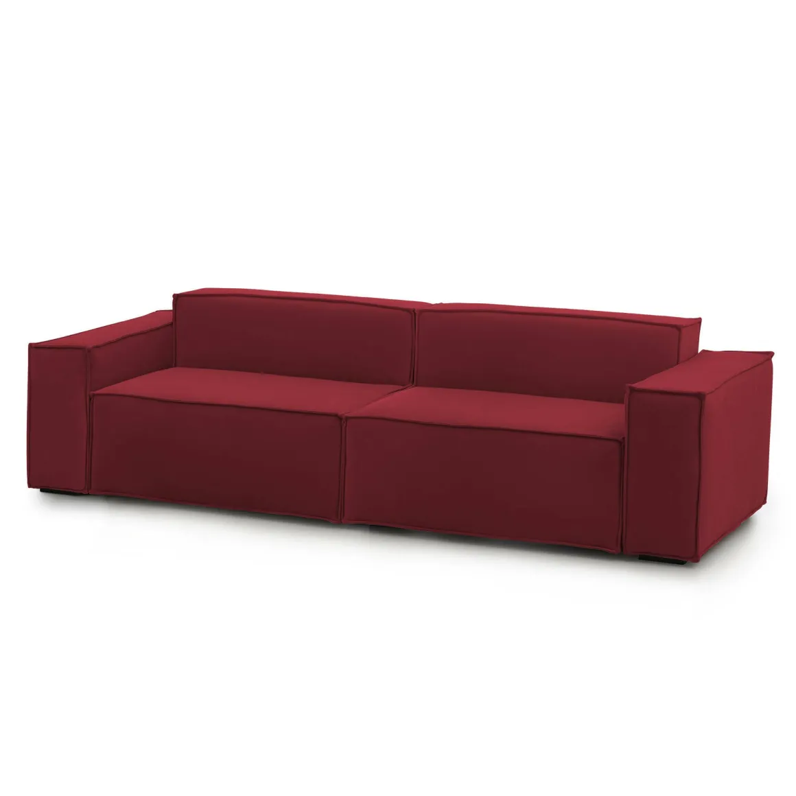 Divano angolare rosso 260x95x70h cm - Argo