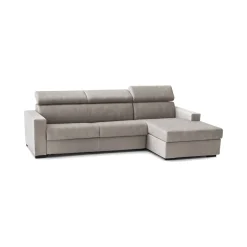 Divani Angolari|Divani Fissi Con Penisola > Dmora Divano angolare tortora 260x95x85h cm - Angera Grigio Tortora