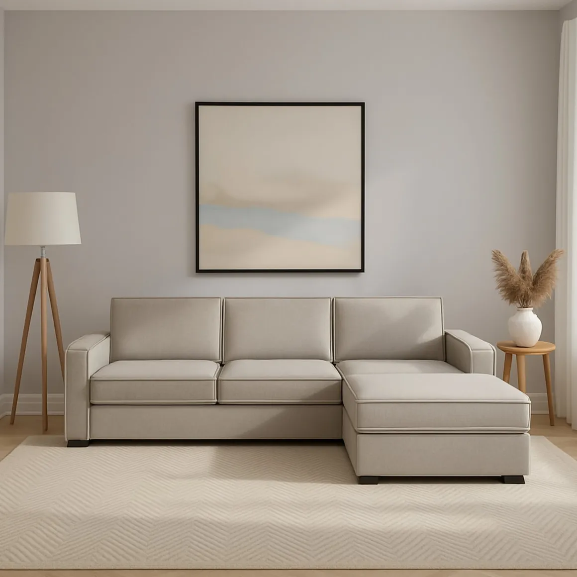 Divano angolare tortora 280x95x90h cm - Ametrino