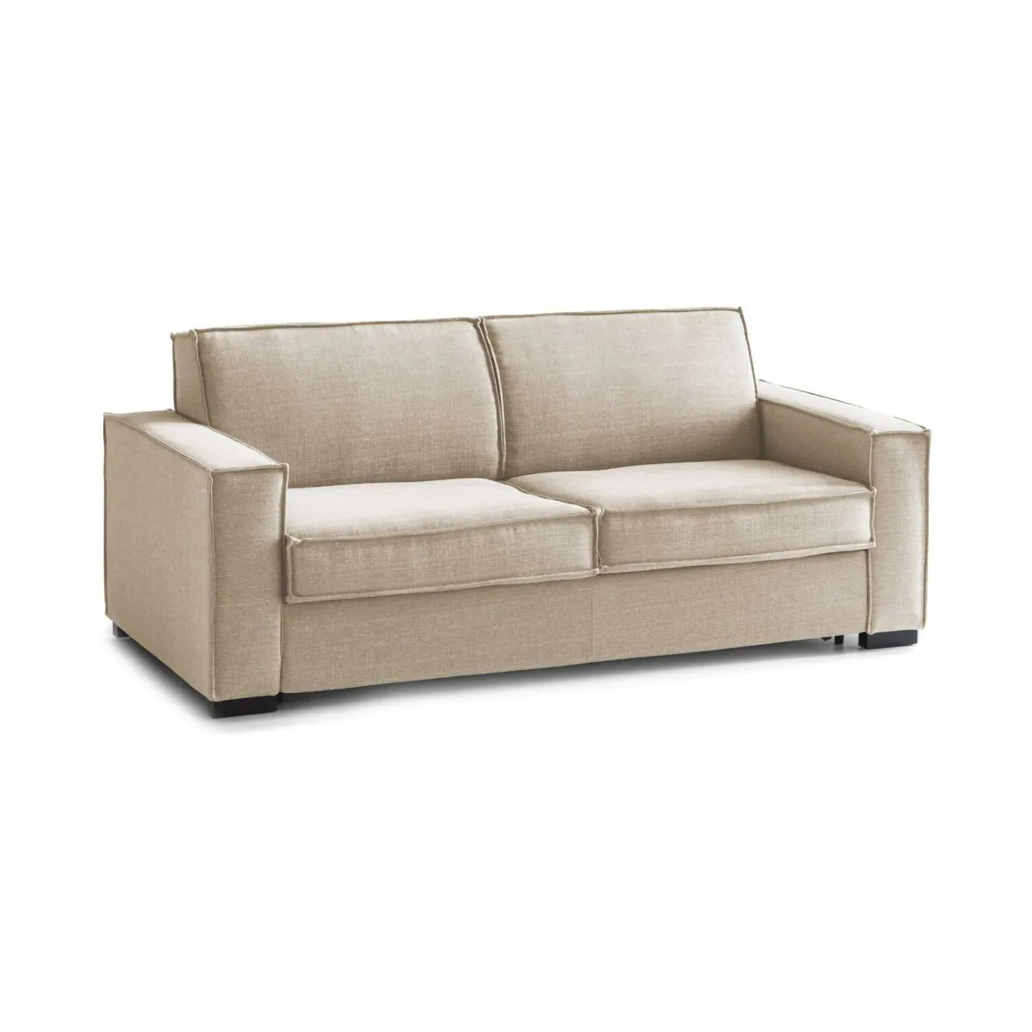 Divani Fissi 2 Posti|Salotto > Dmora Divano con braccioli 220x95x70h cm - Lepidolite Beige