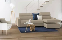 Divani Angolari|Divani Fissi Con Penisola > Dmora Divano con braccioli 260x95x90h cm - Azechiele Beige