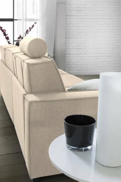 Divano con braccioli beige 280x95x90h cm - Anila