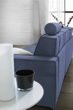 Salotto|Divani Fissi 3 Posti > Dmora Divano con braccioli 200x95x90h cm - Larimar Blu