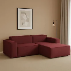Divani Angolari|Divani Fissi Con Penisola > Dmora Divano con braccioli 340x170x70h cm - Atrillo Rosso