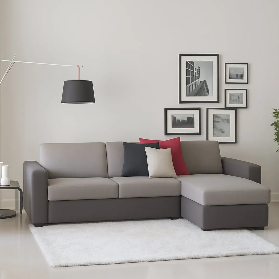 Divano contenitore grigio 260x95x90h cm - Azechiele