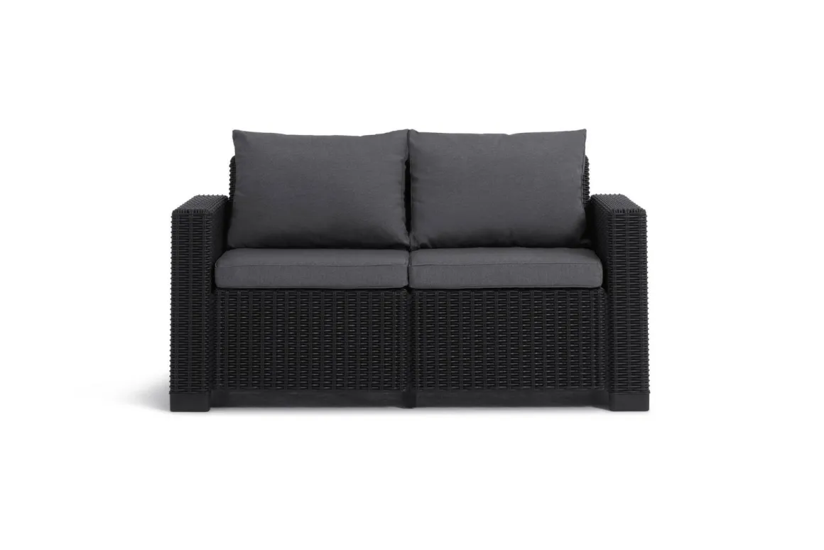 Divano da esterno Roberval, 141x68 h72 cm, Antracite