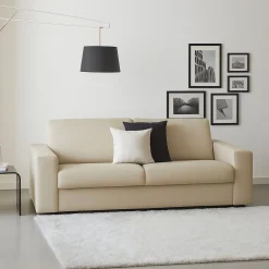 Divano design beige 220x95x90h cm - Ayta