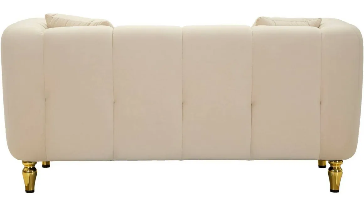 Divano design crema e oro 81x155x71h cm - Gandolfo