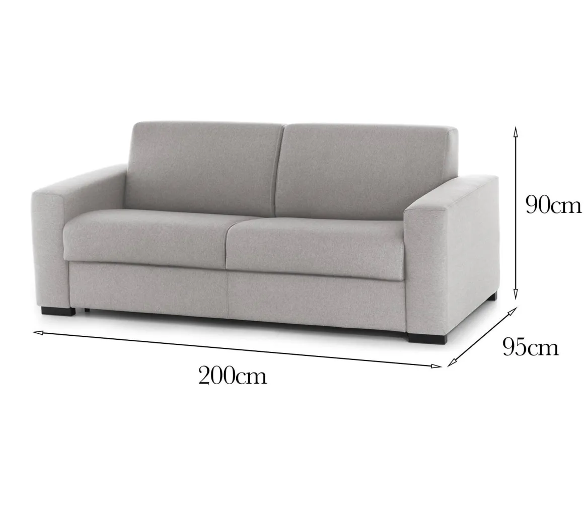 Divano design grigio 200x95x90h cm - Azier