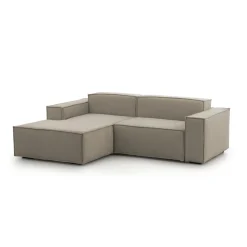 Divani Angolari|Divani Fissi Con Penisola > Dmora Divano design tortora 300x170x70h cm - Ananas Grigio Tortora