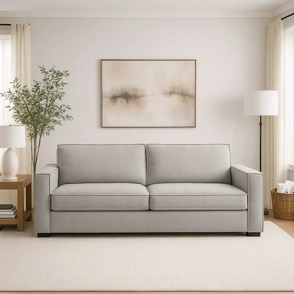 Divano elegante grigio 160x95x90h cm - Aglientu
