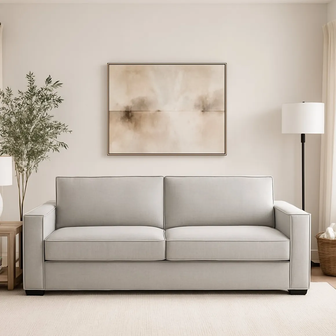 Divano elegante grigio 200x95x90h cm - Eletta