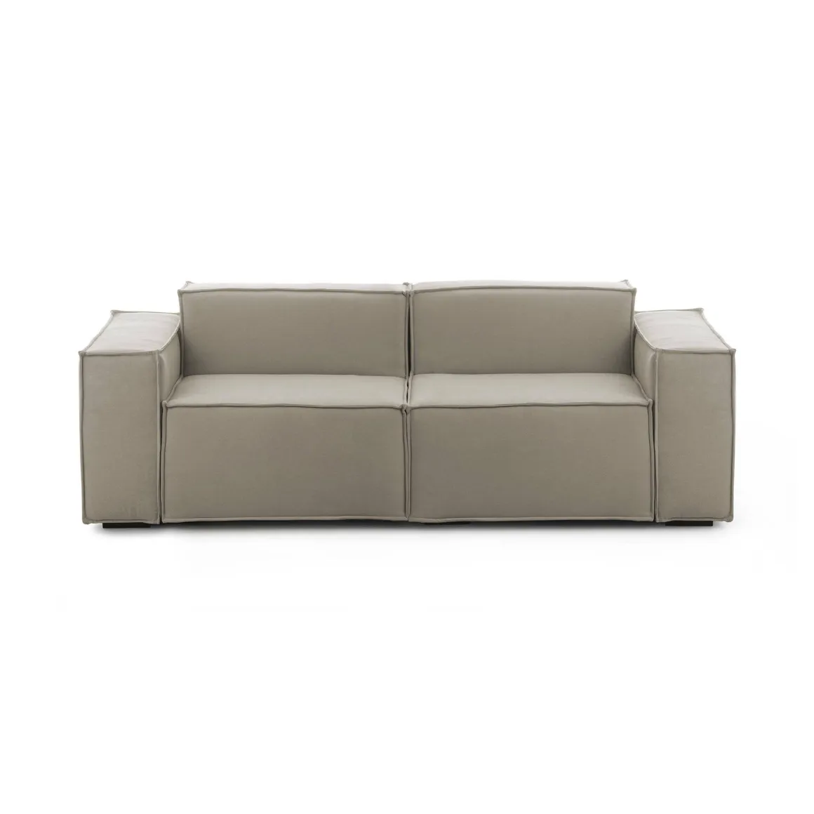 Divano elegante tortora 220x95x70h cm - Lepidolite